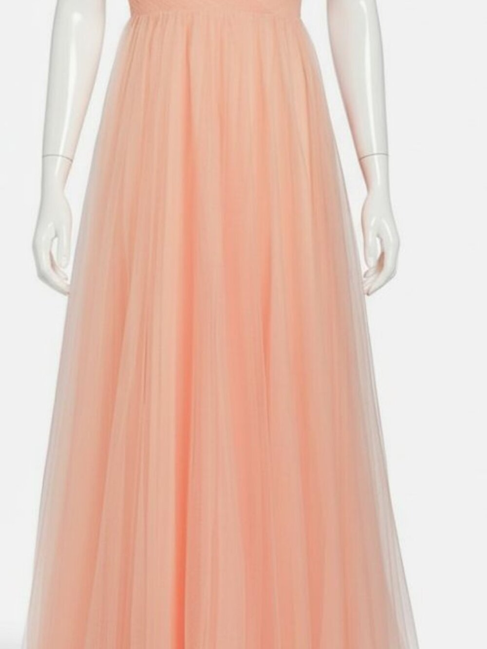 Vera Wang Women's Pink Gabil Tulle Sleeveless Gown Dress Size 8